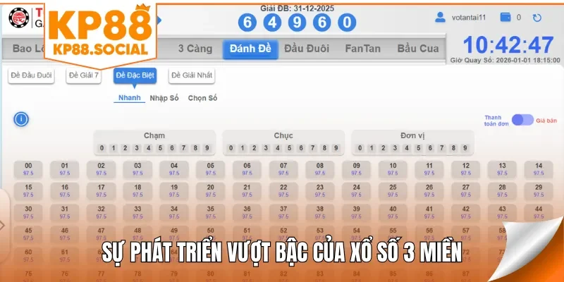 Sự phát triển vượt bậc của xổ số 3 miền
